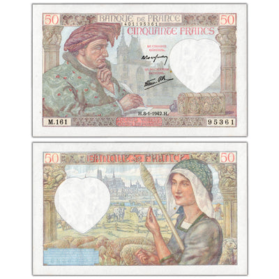 SOLD France 1942 50 Francs Note P #93 - Uncirculated