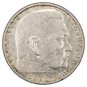 SOLD Germany 1939-F 2 Mark Silver Coin KM #93