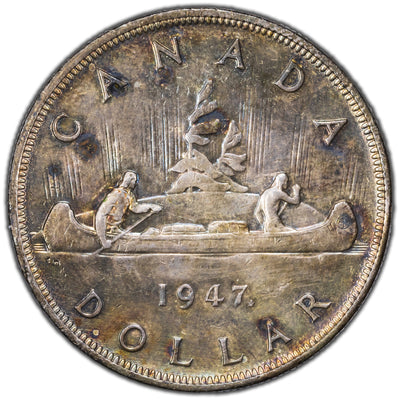 SOLD Canada 1947 ML Maple Leaf $1 Silver Dollar Coin