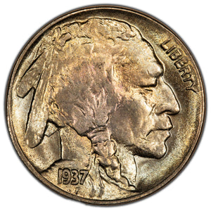 SOLD United States 1937-D 5 Cents Buffalo Nickel Coin - BU