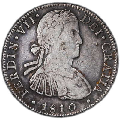 SOLD Mexico 1810 Mo-HJ 8 Reales Silver Coin KM #110 - Minor Graffiti