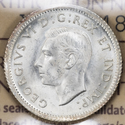 SOLD Canada 1939 10 Cents Dime Silver Coin - ICCS MS-65
