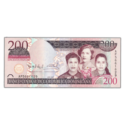 Dominican Republic 2007 200 Pesos Oro Note P #178 - Choice Uncirculated