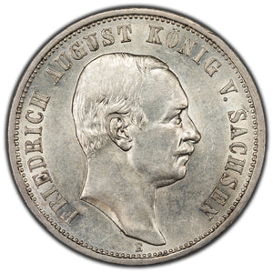 SOLD Germany Saxony 1911 E 3 Mark Silver Coin KM #1267