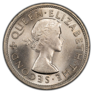 SOLD New Zealand 1953 One Crown Coin KM #30 - Choice Uncirculated
