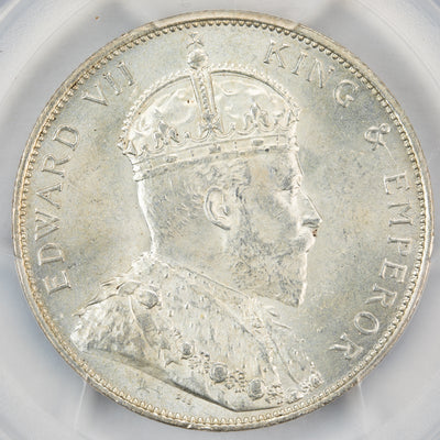 SOLD Hong Kong 1905 50 Cents Silver Coin KM #15 - PCGS MS-64+