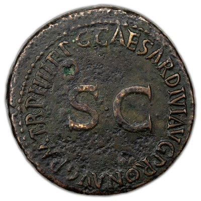 SOLD Ancient Rome AD 37-41 Caligula AE Dupondius Coin RIC #34 16.11g