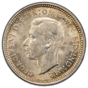 SOLD Australia 1943 D Threepence Silver Coin KM #37