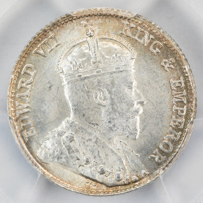 SOLD Hong Kong 1903 10 Cents Silver Coin KM #13 - PCGS MS-63