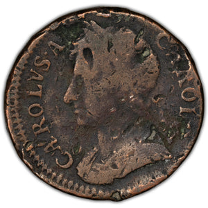 SOLD Great Britain 1673 1/4d Farthing Coin SP #3394