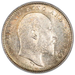 SOLD India 1908 2 Annas Silver Coin KM #505