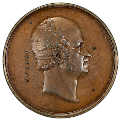 SOLD Ireland 1855 William Dargan Industrial Exhibition Proof Bronze Medal 44mm BHM #2521*