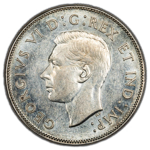 SOLD Canada 1945 50 Cents Half Dollar Silver Coin - AU
