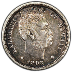 SOLD Hawaii 1883 10 Cents Silver Coin - One Year Type!