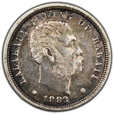 SOLD Hawaii 1883 10 Cents Silver Coin - One Year Type!