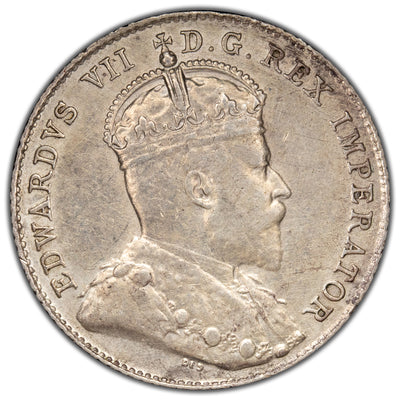 Canada 1910 10 Cents Dime Silver Coin - Cleaned