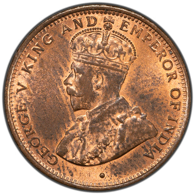 Ceylon 1926 1/2 Cent Coin KM #106