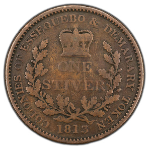 SOLD Demerara & Essequibo 1813 Stiver Coin KM #10