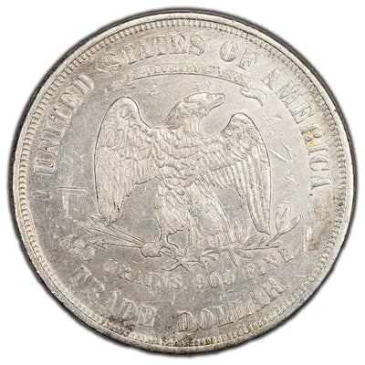 SOLD United States 1874 $1 Trade Dollar Silver Coin - Graffiti / Cleaned