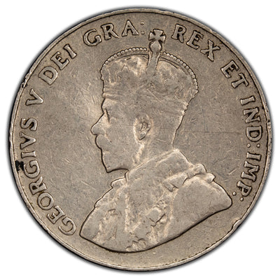 SOLD Canada 1926 Far 6 5 Cents Nickel Coin - Damaged