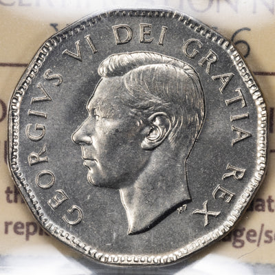 SOLD Canada 1949 5 Cents Nickel Coin - ICCS MS-65
