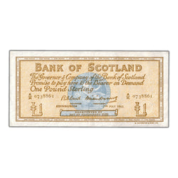 Scotland 1965 1 One Pound Note P #102b - VF+
