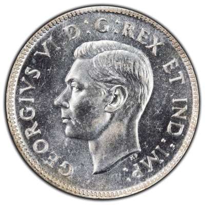 Canada 1947 25 Cents Quarter Silver Coin - ICCS MS-64