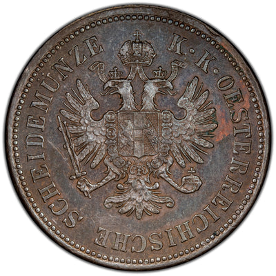 Austria 1860 A 4 Kreuzer Coin KM #219