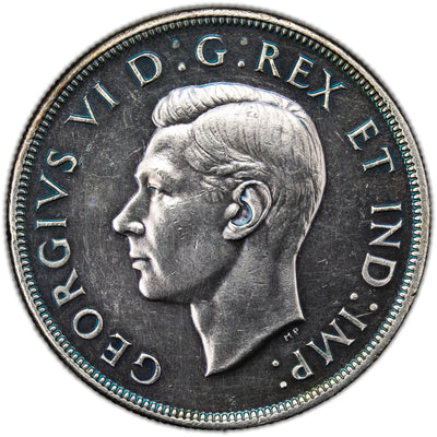SOLD Canada 1947 Blunt 7 $1 Silver Dollar Coin - Cleaned