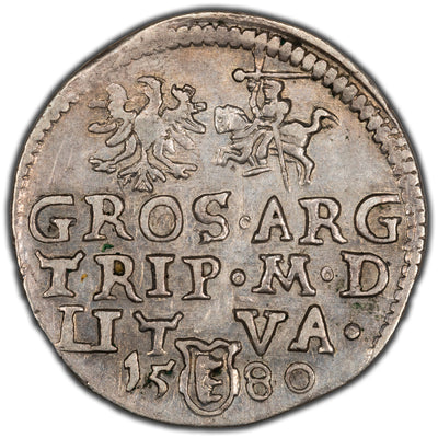 SOLD Poland 1580 Wilno Value Under Bust 3 Grosze Silver Coin