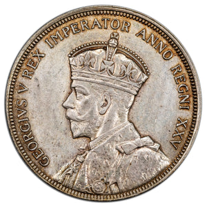 SOLD Canada 1935 Lt. Doubling XXV $1 Silver Dollar Coin - First Year of Issue - EF-40