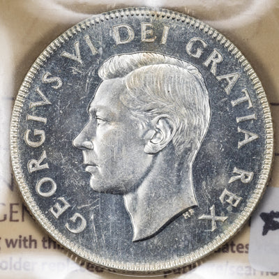 SOLD Canada 1949 50 Cents Half Dollar Silver Coin - ICCS MS-64