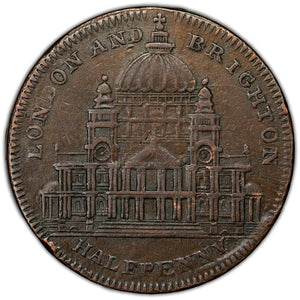 Great Britain 1795 London / Spittle's 1/2d Halfpenny Conder Token D&H #902