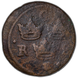 Sweden 1654 1/4 Ore Coin KM #188