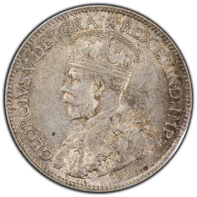 Canada 1929 25 Cents Quarter Silver Coin - ICCS VF-30