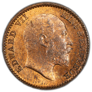 SOLD India 1907 1/12 Anna Coin KM #498 - UNC+