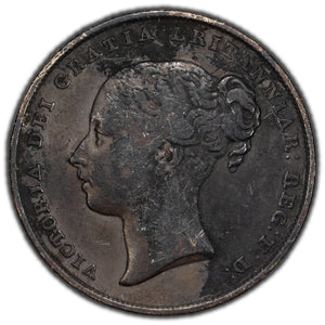 SOLD Great Britain 1839 One Shilling Silver Coin KM #734 - Corrosion