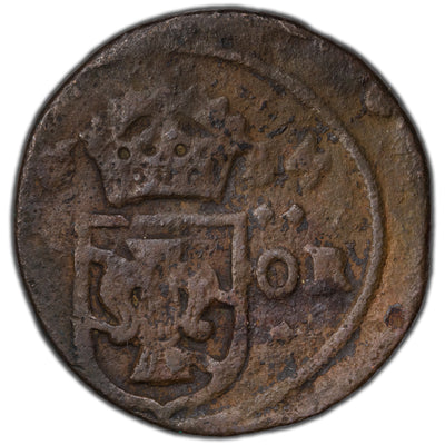 Sweden 1654 1/4 Ore Coin KM #188
