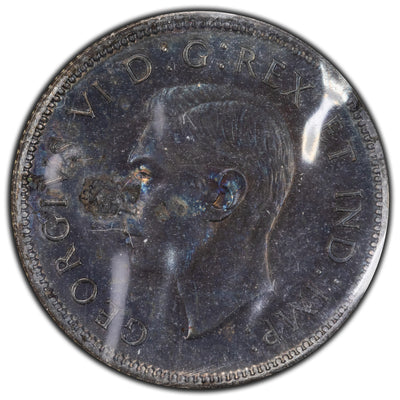 SOLD Canada 1937 25 Cents Quarter Silver Coin - ICCS SP-60 Corrosion