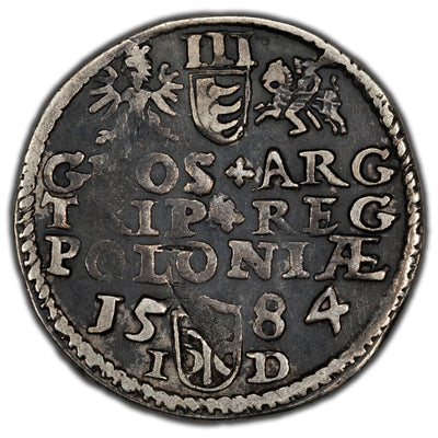 SOLD Poland 1584 Olkusz 3 Grosze Silver Coin