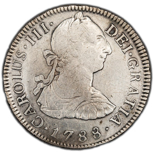 SOLD Mexico 1788 2 Reales Silver Coin KM #88 - Cleaned