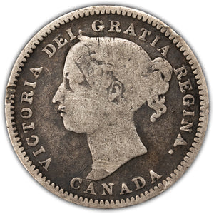 SOLD Canada 1890-H 10 Cents Dime Silver Coin - Good