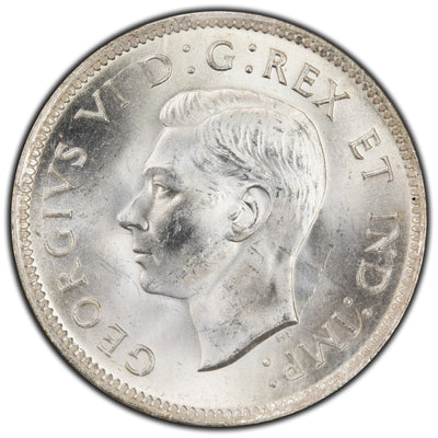 SOLD Canada 1942 25 Cents Quarter Silver Coin - ICCS MS-65