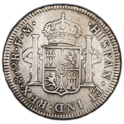 SOLD Mexico 1788 2 Reales Silver Coin KM #88 - Cleaned