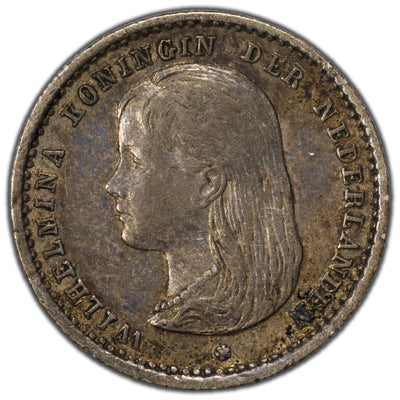 Netherlands 1892 10 Cents Silver Coin KM #116