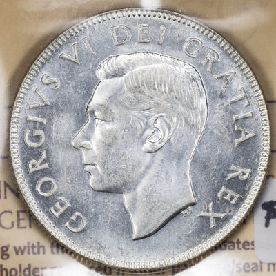 SOLD Canada 1948 50 Cents Half Dollar Silver Coin - ICCS MS-64
