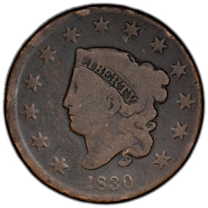 SOLD United States 1830 Coronet Head Large Cent Coin