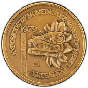 SOLD Israel 1979 Coin Exhibition Mexico Bronze Medal 59mm