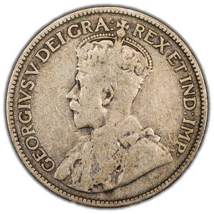 SOLD Canada 1914 25 Cents Quarter Silver Coin - VG
