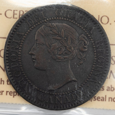 Canada 1859 DP N9 #4 1 Large Cent Coin - ICCS EF-40